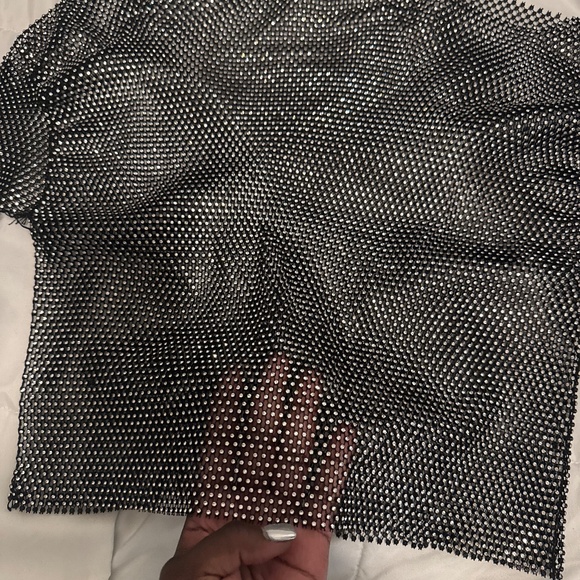 Sequins SwimSuit Cover Shirt - Picture 2 of 3